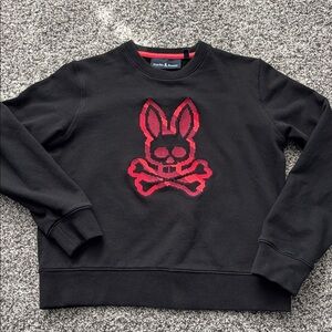 HOST PICK EUC Psycho Bunny Apple Valley Crew Embroidered Bunny Sweatshirt 10/12